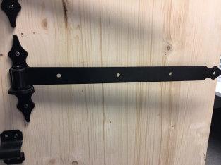 Set of 2 door straps and 2 clips - steel - 40 x 4.5